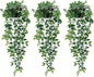 Whonline 3 Pack Artificial Hanging Plants Fake Plants with Pots for House Bedroom Wall Garden Decor