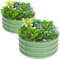 2Pcs 2X2X1ft Round Raised Garden Bed Kit,Galvanized Raised Garden Beds Outdoor, Metal Planter Box Steel Kit Flower Herb,Vegetables..Grass Green