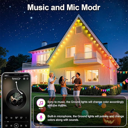 400Ft Permanent Outdoor Lights for House Waterproof, IP67 LED Eave Lights with App/Remote Control, Outdoor Permanent led Lighting for House Roof Decor,Christmas,Party,All Holiday and Daily