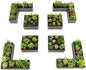 A ANLEOLIFE Set of 8,18 Inch Tall Quartz Grey Raised Garden Beds Kit, L-Shaped & Square Metal Planters –Ideal for Structured Backyard Layouts.