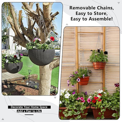 garini 3 Pack, 23 Inch Hanging Baskets Chain, Hanging Chains with Hooks Flower Pot Chain Replacement Plant Hangers for Planters, Bird Feeders and Lanterns(Silver)…