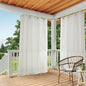 TOWN & COUNTRY BASICS Cabana Solid Heavyweight Indoor Outdoor Curtains, Light Filtering Opacity with Grommet Top, Water Repellent, 2-Pack Set, 54"x108", Vanilla
