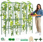65" Tall Cucumber Trellis for Raised Bed, Garden Trellis for Climbing Plants Outdoor, U-Shape Metal Arch Vegetables Trellis Plant Support for Zucchini Squash Vines