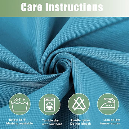 HolidayIdeas Outdoor Curtains for Patio Waterproof, 6 Panels - 54x84 Inches - Weatherproof Privacy Outsides Curtains for Cabana Porch Pergola, Sunlight & UV Blocking (Teal, Grommet Top)
