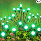 Solar Garden Lights Outdoor Waterproof, 4 Pack 32 LED Swaying Light Firefly Light Outdoor Decor Lights for Garden Gifts for Pathway Party Christmas Decoration, Green