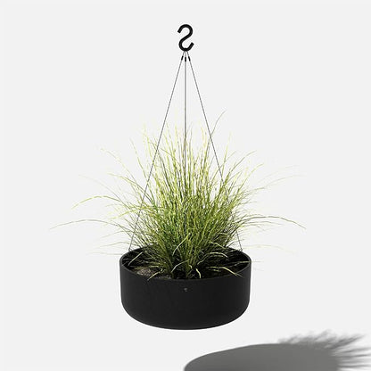 Veradek Mason Series Hanging Kona Planter - Round Planter for Outdoor Balcony/Patio | Made from Plastic-Stone Composite with Hanging Attachment | Modern Décor for, Flowers, Succulents, Small Plants