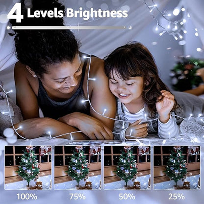 String Lights 196 ft 600 LED Cool White Outdoor Waterproof