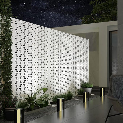 Metal Privacy Screen Outdoor 72" H×47" W, Freestanding Decorative Privacy Screen - Image 5