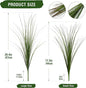 Artificial Wheat Grass Stems, 6 Pack, Green Plastic, 26.4 Inches Tall