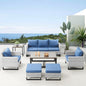 Belord 7 Piece Outdoor Furniture Patio Wicker Sofa Set, Oversize Outdoor Dining Chairs with Rattan Ottomans, Conversation Sets Patio Furniture Come with Removable Washable