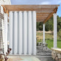 NICETOWN Privacy Outdoor Curtain for Patio, Waterproof Thermal Insulated Light Blocking Top and Bottom Rustproof Grommets, Wind Resistant Drape for Porch, 1 Pack, W84 x L108 inches, Greyish White