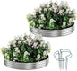 Galvanized Metal Planter Raised Garden Bed Kit for Gardening Outdoor Garden Box Raised Flower Bed 2PC Metal 2X2X1FT