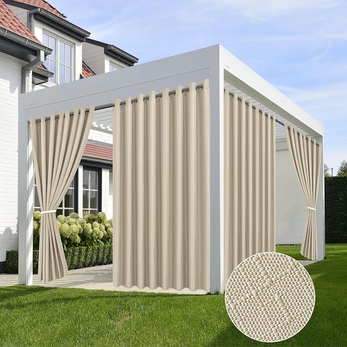 HolidayIdeas Linen Outdoor Curtains by HolidayIdeas