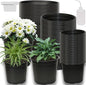72-Pack 2/2.5/3 Gallon Flexible Plastic Plant Pots, Thickened Soft Seed Starting Container for Indoor Outdoor Plants, Seedlings, Vegetables, Succulents and Cuttings