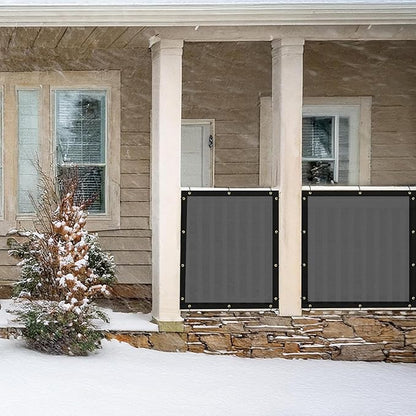 UPGRADE Fence Privacy Screen 6' x 25' Fence Commercial Shade Cover with Brass Grommets Heavy Duty Perfect for Outdoor Back Yard-Dark Grey, Customizable