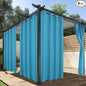 HolidayIdeas Outdoor Curtains for Patio Waterproof, 4 Panels - 54 x 95 Inch - Privacy Protection & Light Filtering Curtains Teal Grommet Outside Curtains for Porch, Gazebo, Pergola, Backyard