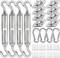 yofit Shade Sail Hardware Kit 5 inch for Triangle Rectangle Sun Shade Sail Installation, 304 Grade Stainless for Garden Outdoors, 80 Pcs