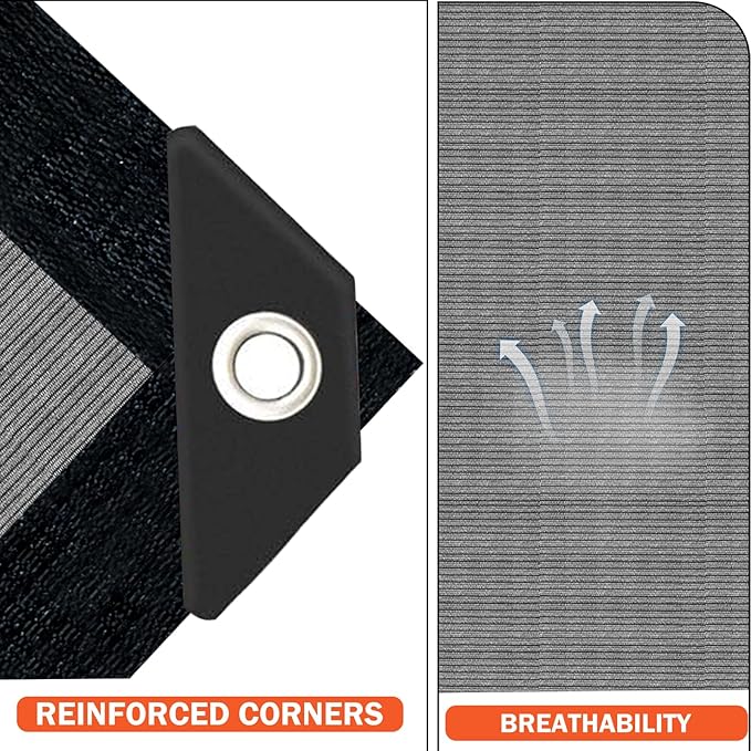 Grey Sun Shade Cloth,Pergola Shade Cover with Reinforced Grommets,90% Shade Fabric Fence Privacy Screen Balcony,Pergola Shade Cover Canopy Garden Carport Porch Deck Patio Shade Cover,10x14FT