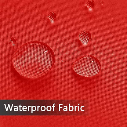 SpaceDresser Waterproof Outdoor Sheer Curtains for Patio - 4 Panels Rod Pocket Indoor Voile Sheer Curtain for Living Room,52W x 120L inch,Red