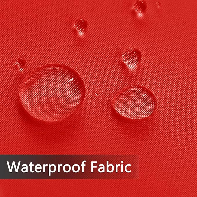 SpaceDresser Waterproof Outdoor Sheer Curtains for Patio - 2 Panels Rod Pocket Indoor Voile Sheer Curtain for Living Room,52W x 108L inch, Red