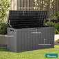 Deck Box 80 Gallon Resin Outdoor Storage with Lock Dark Gray