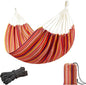 JoyView Brazilian Hammock for Single Preson Portable Hammock with Hanging Ropes & Carry Bag Large 78.8x39.4” for Patio 300LBS Capacity Perfect for Outdoor/Indoor - Red Stripe