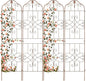 hogardeck 4 Packs 84 * 19 inch Metal Garden Trellis for Climbing Plants Outdoor,Heavy Duty,Coating Rustproof Trellis for Rose, Vegetable, Flowers, Expandable,Perfect for Training Climbing Plants