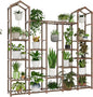 Large Plant Stand Indoor Plant Stands Outdoor Tall Plant Shelf for 18-23 Pots Corner Tiered Plants Stands for Multiple Plants Wood Hanging Plants Holder for Garden Balcony Patio Window Porch