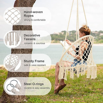 SUNCREAT Hammock Chair Macrame Swing - Image 4
