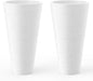 Kante Tall Round Planter Set of 2, 29 Inch Tall Decorative Planter Pots for Outdoor Indoor Garden Patio Front Porch (White)