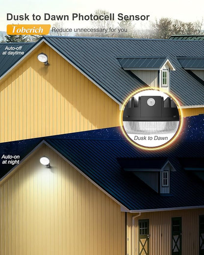 LED Barn Light 4 Packs, 150W 20000LM Yard Area Lights Dusk to Dawn Outdoor Lighting with Upgraded Photocell 6500K Adjustable Angle Daylight IP66 Waterproof Street Lights for Farmhouse/Garage