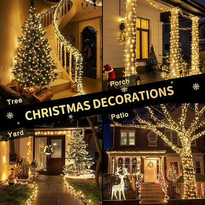 String Lights, 1200 LED, 315 ft Warm White, Remote Control