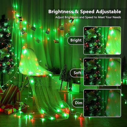 Brizled RGB Christmas Lights, 66ft 200 LED Color Changing Christmas Light with Remote, Dimmable Xmas Lights Outdoor Indoor Waterproof Mini String Light, Xmas Tree Lighting for Tree Halloween Party