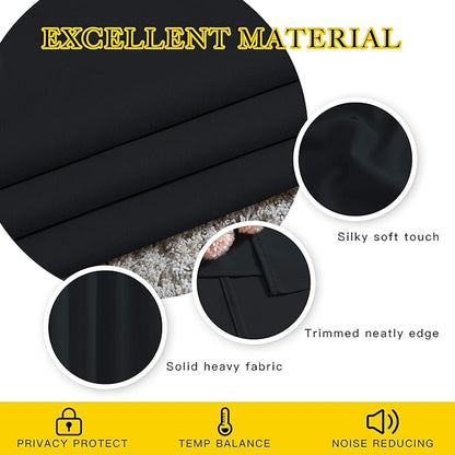 NICETOWN Black Out Dooway Curtain 80 inches Long, Grommet Thermal Insulated Window Treatment Light & Sound Blocking Drapes for Living Room/Hallway, W52 x L80, 1 Panel