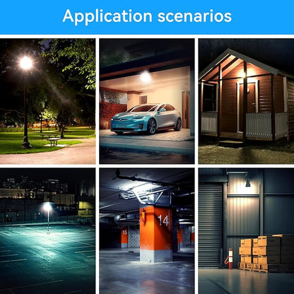 4Pack-100W LED Flood Light Outdoor,11000lm LED Work Light with 6FT US Plug,IP66 Waterproof Exterior Security Lights,6000K Daylight White Outside Floodlights Slim design for Playground Yard Stadium