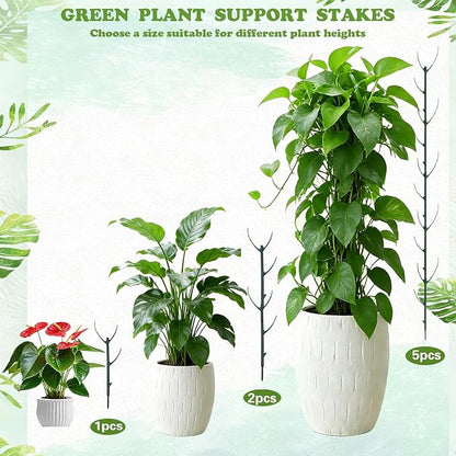 Stackable Monstera Moss Pole - 5 PCS Coir Plant Support Stakes for Indoor Plants, Bendable Totem Pole for Climbing Vines, Money Plant | Durable Indoor Plant Stakes (5 Pack)