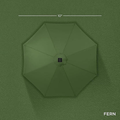 Best Choice Products 10ft Solar Polyester LED Lighted Patio Umbrella w/Tilt Adjustment and UV-Resistant Fabric