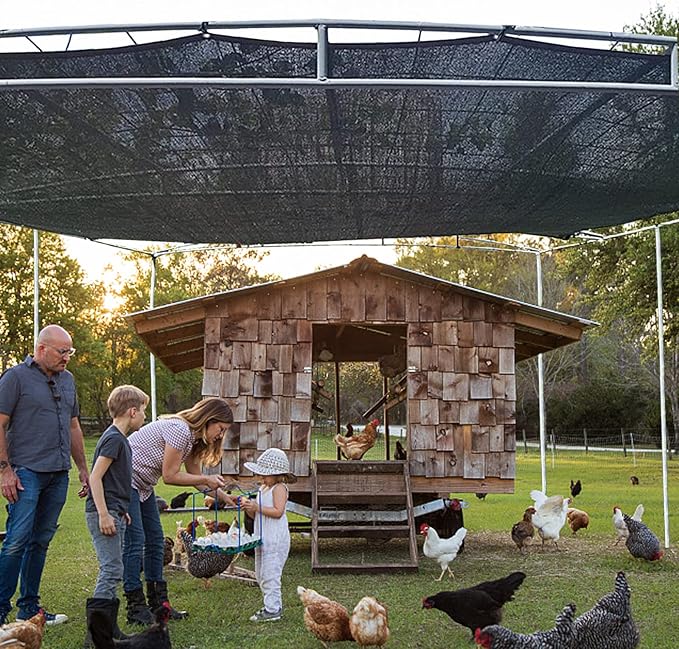 Shade Cloth for Plants Greenhouse, 80-90% Sunblock for Outdoor Garden Pergola Patio Lawn Sun Shade Cloths for Kennel Chicken Coop Easier to Hang Net Cover