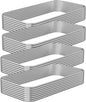 4 Pack Raised Beds for Gardening, Corrugated Galvanized Steel Raised Garden Bed, Outdoor Metal Above Ground Garden Bed for Vegetables and Flowers-4x2FT