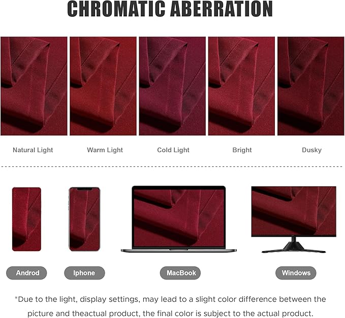 BONZER Waterproof Indoor/Outdoor Curtains for Patio Thick Privacy Grommet Curtains for Bedroom, Living Room, Porch, Pergola, Cabana, 1 Panel, 54W x 84L inch, Red