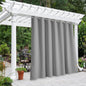 NICETOWN Blackout Outdoor Curtain for Patio Waterproof, Thermal Insulated Rustproof Grommet Privacy Indoor Outdoor Living Divider Curtain/Drape for Gazebo, Silver Grey, 1 Panel, 100" W by 108" L