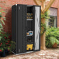 AECOJOY Outdoor Storage Cabinet, Outdoor Cabinets Waterproof with Shelves, Vertical Tall Garden Outdoor Cabinet, Sheds & Outdoor Storage Clearance Cabinet Weatherproof for Outside in Dark Grey
