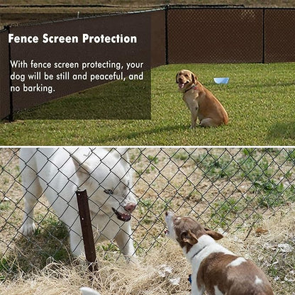 UPGRADE Privacy Fence Screen 6'x14' Brown Outdoor 90% Visibility Blockage 170 GSM Mesh Shade Cover Panels for Backyard,Balcony,Home Decoration with Zip Ties,Customized Avaliable