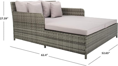Safavieh PAT7500B Outdoor Collection Cadeo Grey Cushion Daybed