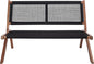 SAFAVIEH Outdoor Collection Kobina Natural Acacia Wood/Black Rope Foldable Bench