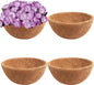 Y&M Pack of 4 12" Pre-Formed Round Coco Fiber Coco Liner Hanging Basket Liners,Coco Replacement Liner for Hanging Basket