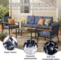 Cushion Covers, 12-Piece Stretch Set in Baroque for Patio Furniture