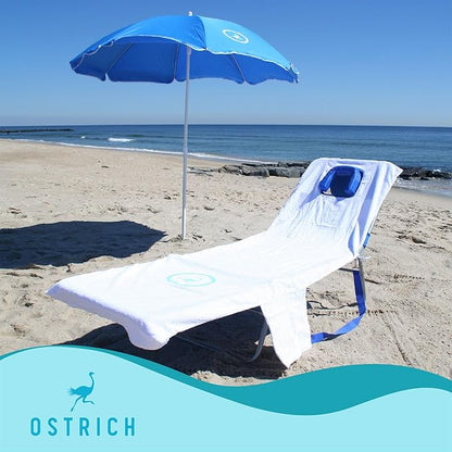Ostrich the Original Chaise 72 x 22 Inch Lounge Portable Reclining Lounger, Outdoor Patio, Beach, Lawn, Camping, or Pool Tanning Chair, Aqua