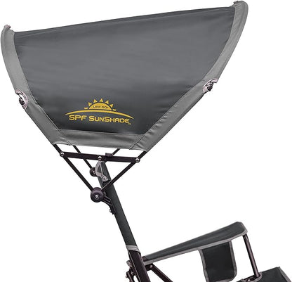 Rocking Chair with Adjustable UPF 50+ Canopy in Grey Alloy Steel