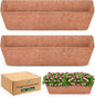 Halatool 2 Pack 24 Inch Window Box Liners, Pre-Formed Coco Fiber Replacement Liner, Natural Coconut Coir Planter Liners for Wall Hanging Basket, Flower Pot, Fence and Railing